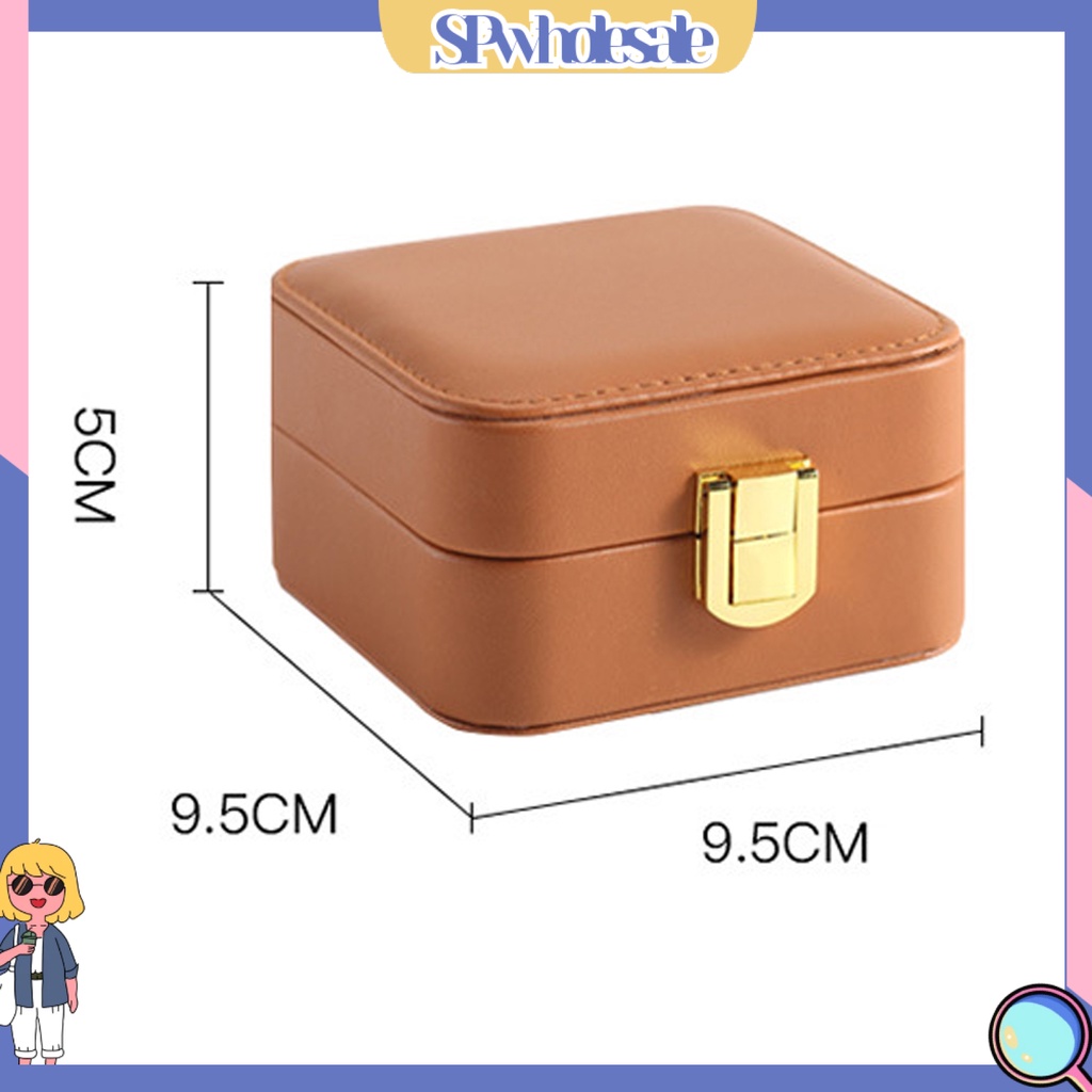&lt;SPwholesale&gt; Hộp Giả Da Đựng Trang Sức Tiết Kiệm Không Gian Tiện Dụng Cho Gia Đình