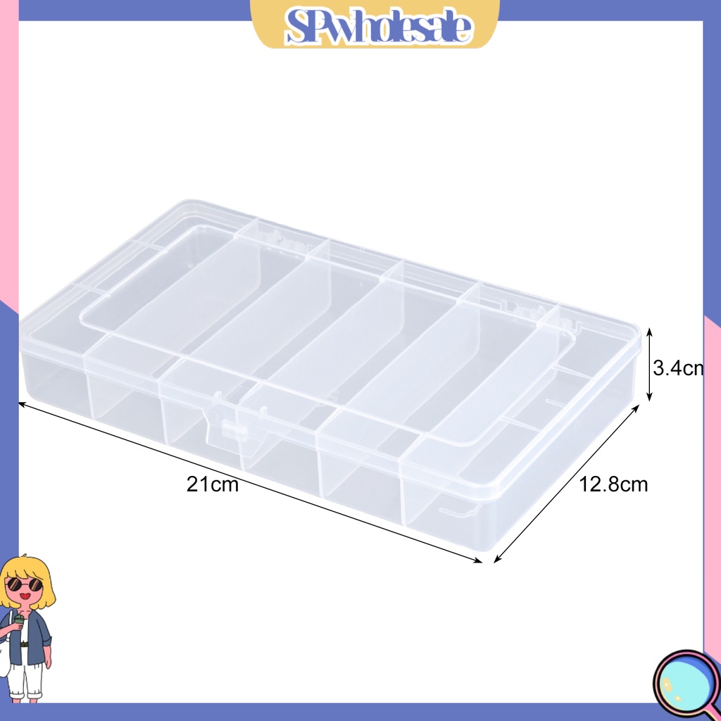 &lt;SPwholesale&gt; Hộp Đựng Trang Sức 6 Ngăn Chống Bụi Sức Chứa Lớn