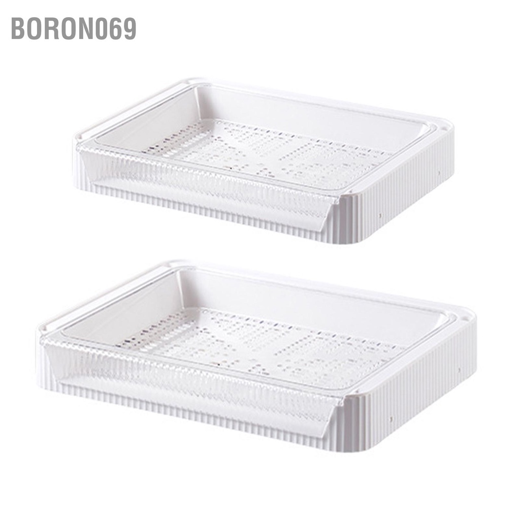 Boron069 Đĩa chuẩn bị thức ăn Khay phục vụ lẩu hai lớp có thể xếp chồng lên nhau gập lại cho nhà bếp