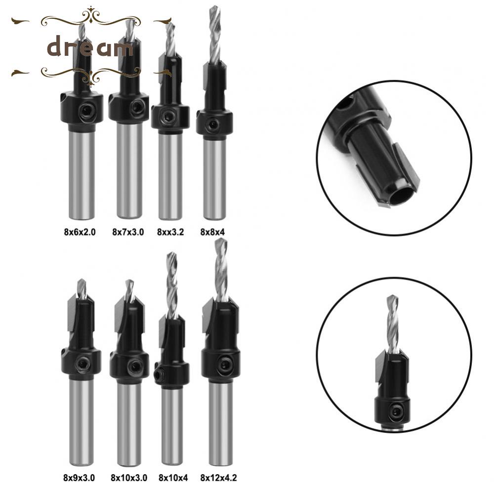 【DREAMLIFE】8mm 90° Shank Countersink Drill Woodworking Drill Bit Drilling Pilot Holes