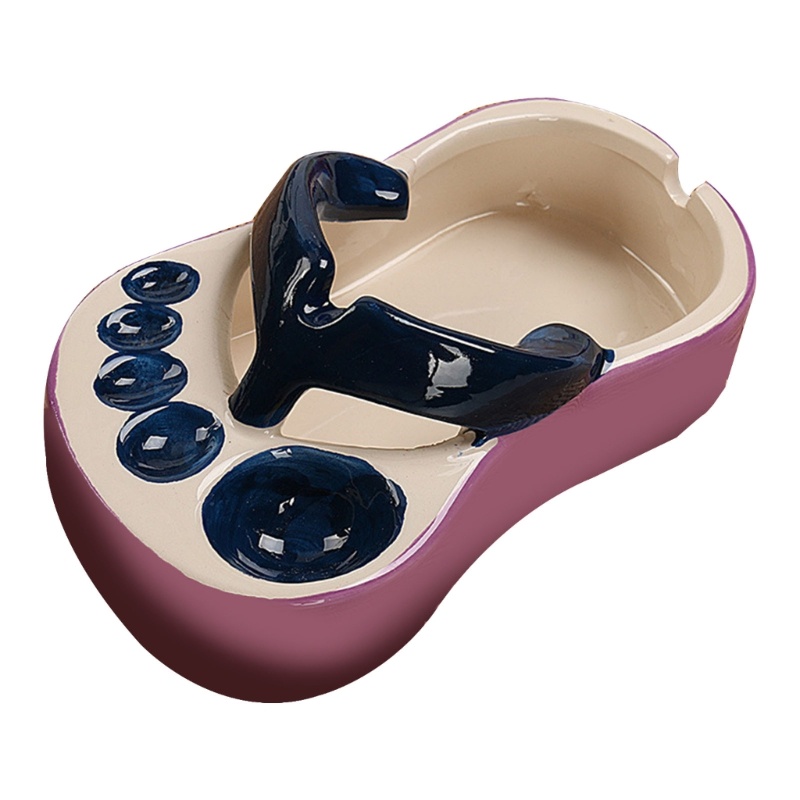 Aoto Gạt Tàn Thuốc Gốm Sứ Lật-Floto Hình Chiếc Giày Mini Đựng Khoai Tây Chiên Tro-Tray Vui Nhộn