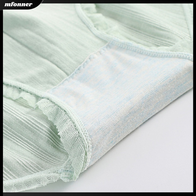 Set 4 Quần Lót Cotton Không Đường May Màu Sắc Thời Trang Cho Nữ