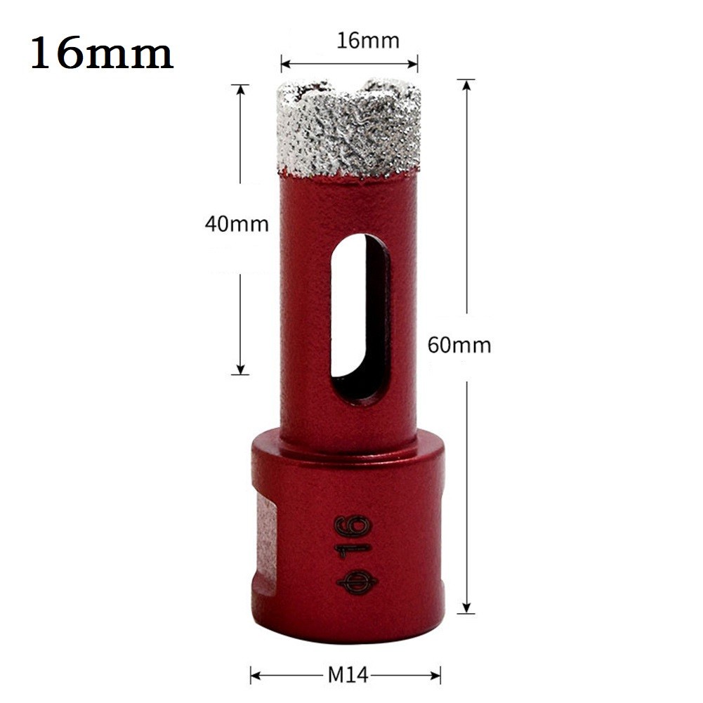 1 Mũi Khoan Lỗ 6mm-68mm M14 Cho Vật Liệu Đá Granite, Kính, Gạch Men