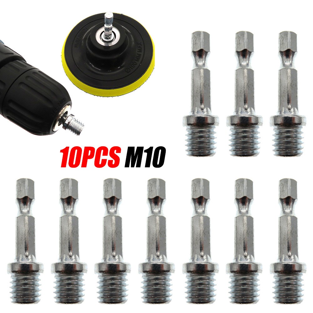 Set 10 Đầu Kẹp Mũi Khoan M10 Chuyên Dụng