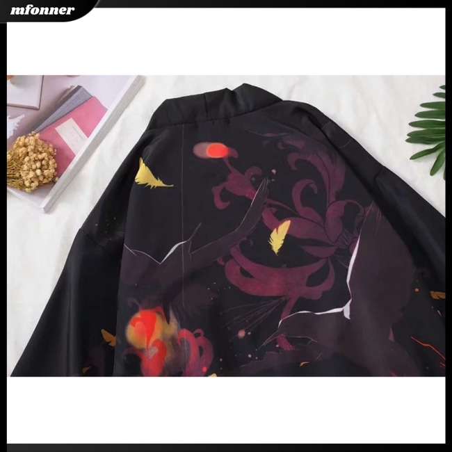 Áo Khoác Chống Nắng Dáng Rộng In Họa Tiết Phong Cách Nhật Bản Cho Nam