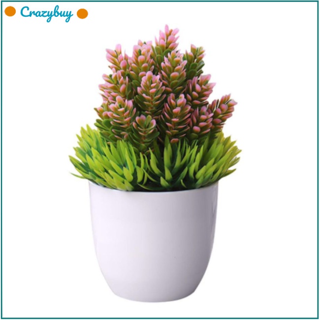Cr Chậu Cây Nhân Tạo Để Bàn Trang Trí Văn Phòng / Khách Sạn
