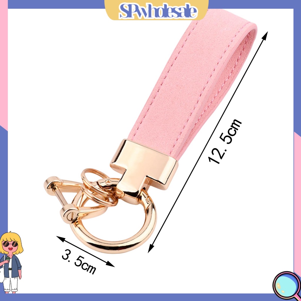 &lt;SPwholesale&gt; Móc Chìa Khóa Xe Hơi Giả Da Sang Trọng Chống Thất Lạc Nhỏ Gọn Có Vòng Đeo Tay Sử Dụng Hàng Ngày Cho Nam Và Nữ