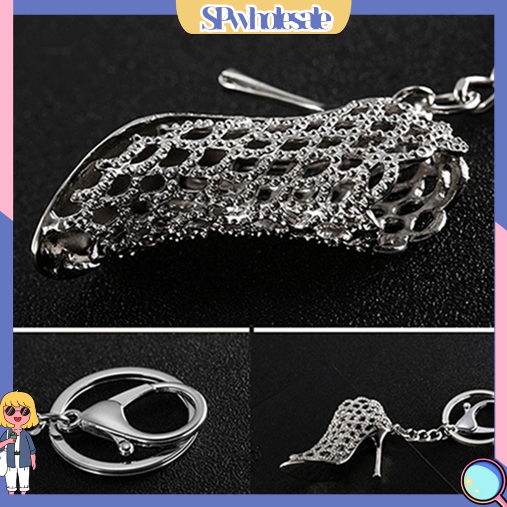 &lt;SPwholesale&gt; Móc Khóa Hình Giày Cao Gót Đính Đá Thời Trang