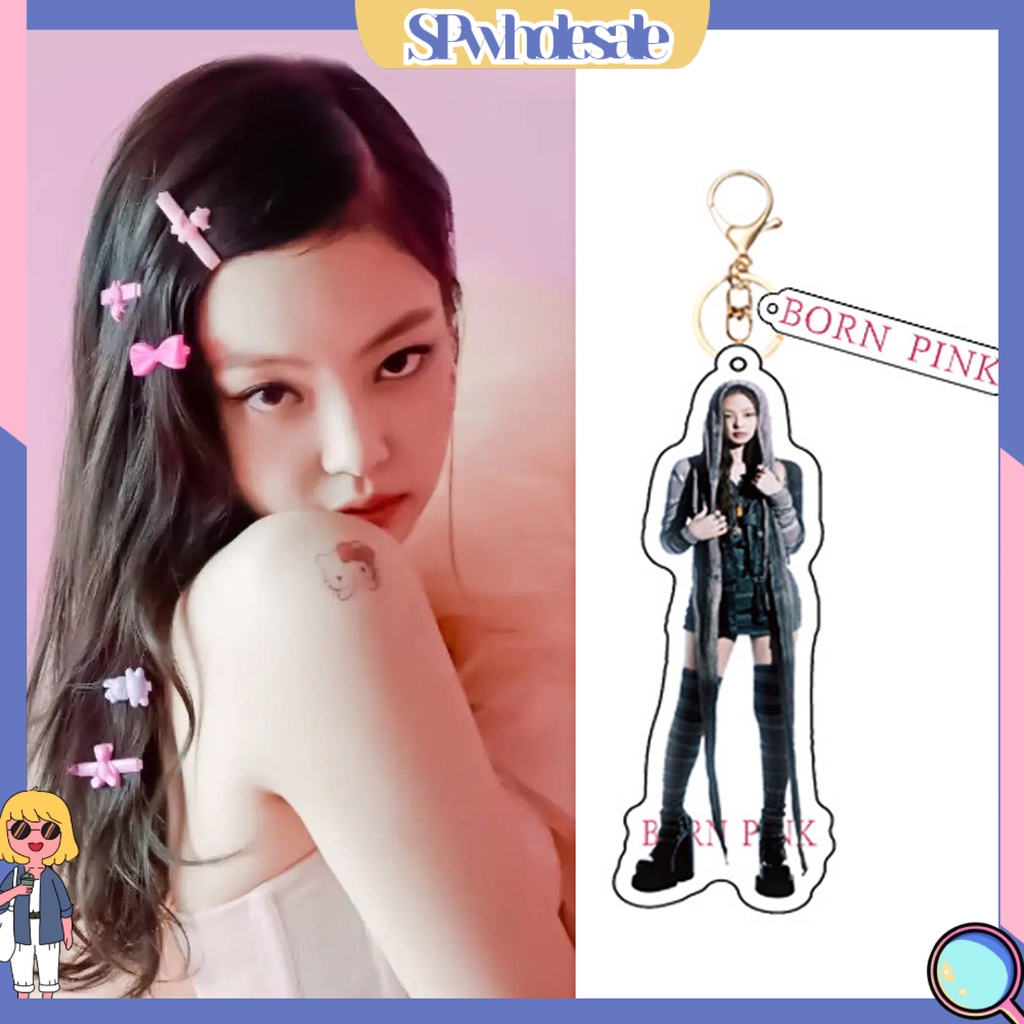 &lt;SPwholesale&gt; Móc Chìa Khóa Album Mới Màu Hồng Sinh Động Như Thật Chống Thấm Nước Có Thể Tái Sử Dụng Trang Trí Quà Tặng JISOO JENNIE