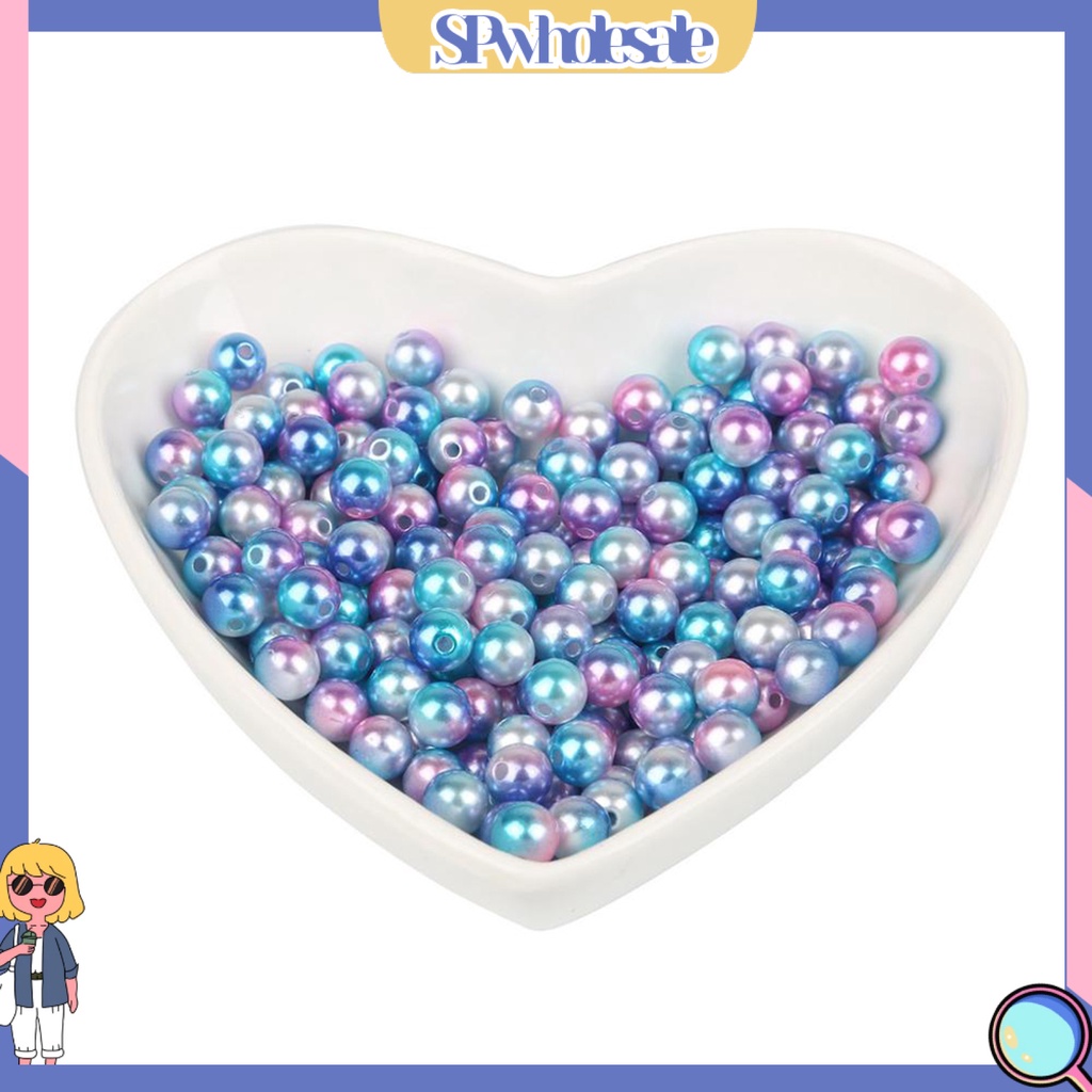 &lt;SPwholesale&gt; Túi 1535 Hạt Ngọc Trai Giả Nhiều Màu Không Lỗ Dùng Làm Vòng cổ