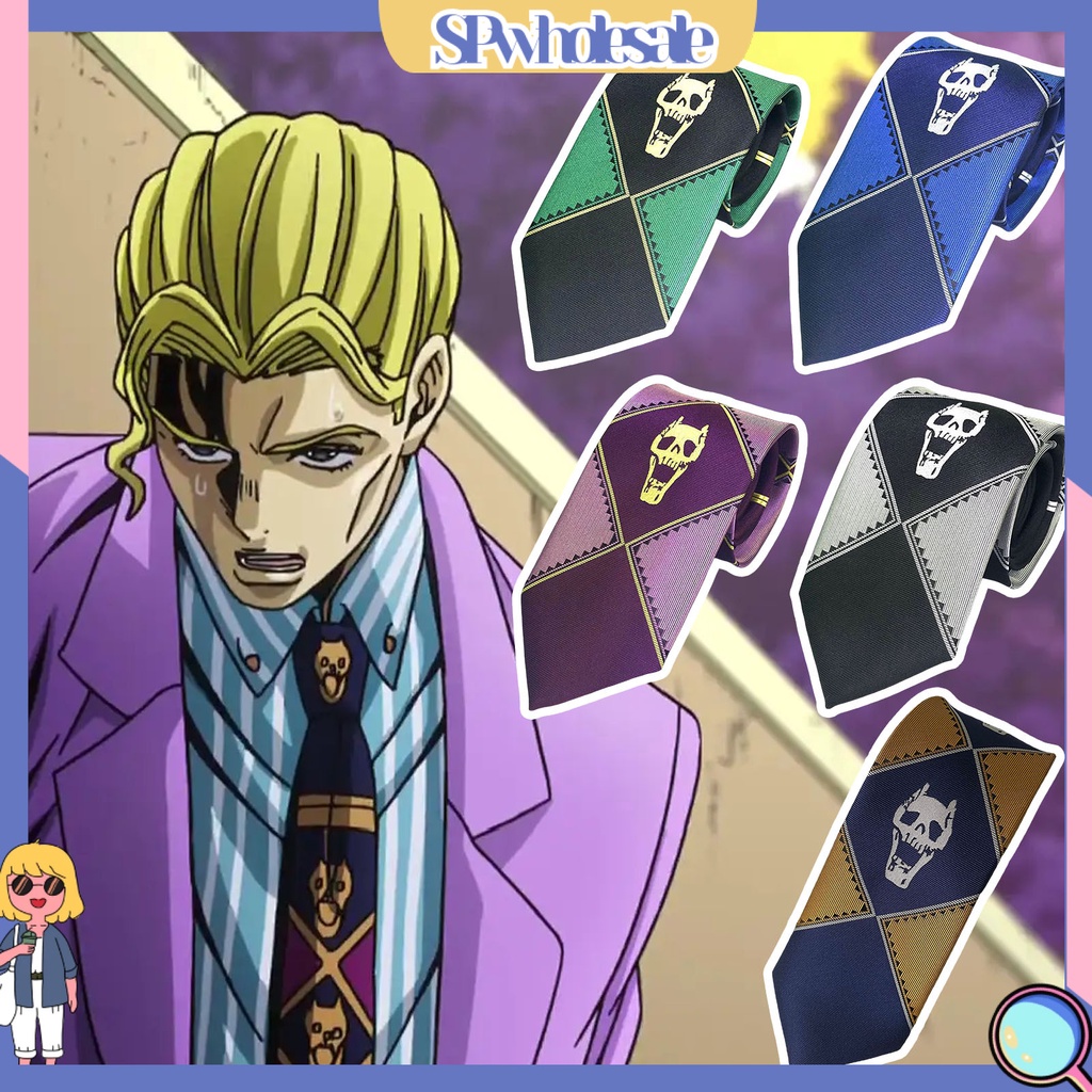 &lt;SPwholesale&gt; Cà Vạt Đầu Lâu Hóa Trang Kira-Yoshikage Bằng Polyester Mềm Mại Cho Nam Và Nữ