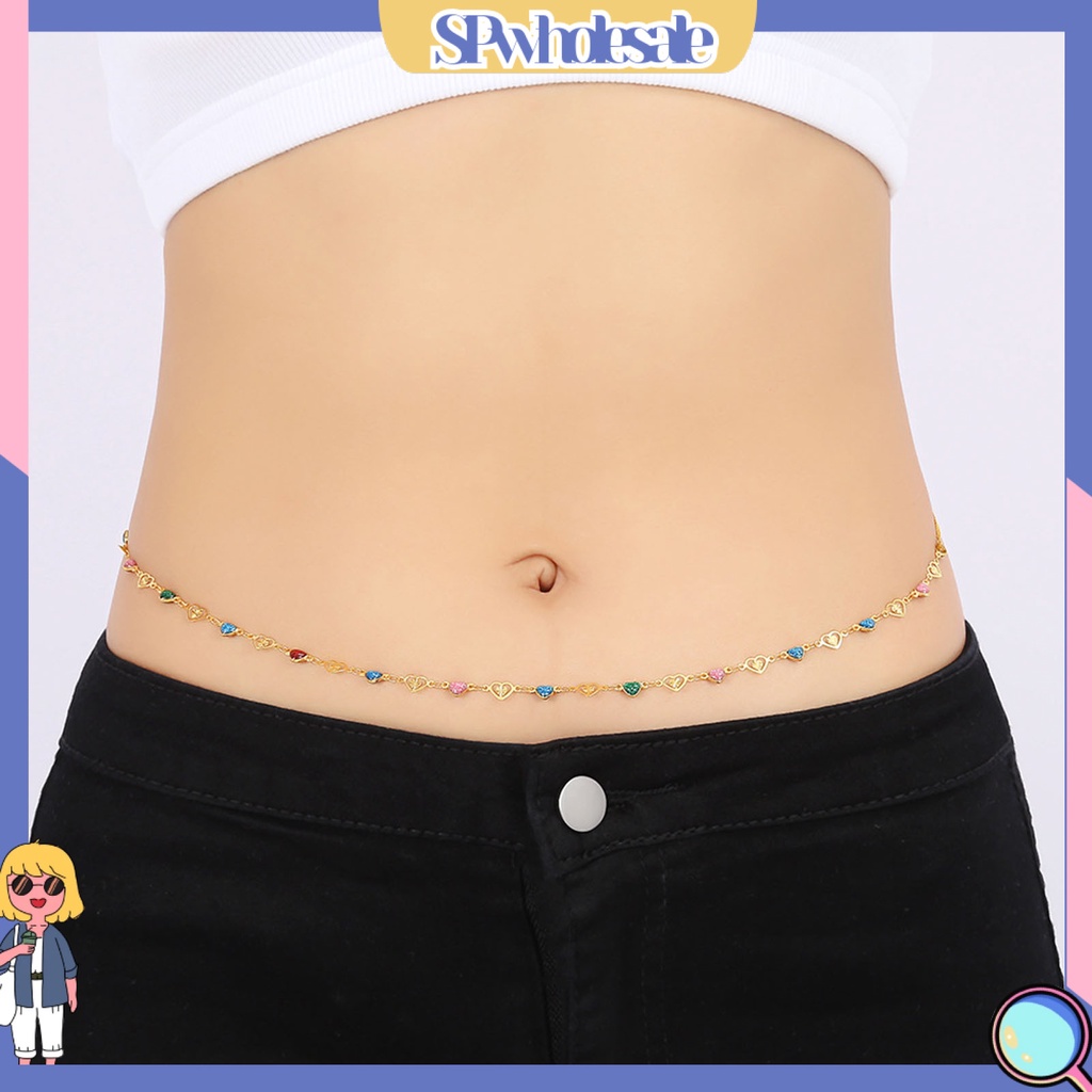 &lt;SPwholesale&gt; Dây Xích Đeo Hông Nhiều Màu Sắc Mặt Trái Tim Phong Cách Punk Đơn Giản Sáng Tạo Dành Cho Nữ