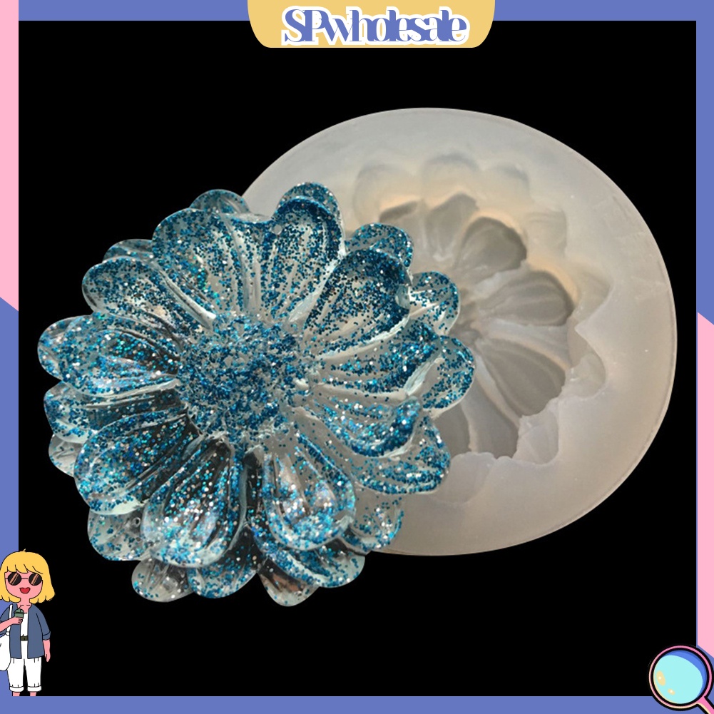 &lt;SPwholesale&gt; Khuôn Silicone Tạo Hình Làm Mặt Trang Sức Hình Bông Hoa DIY