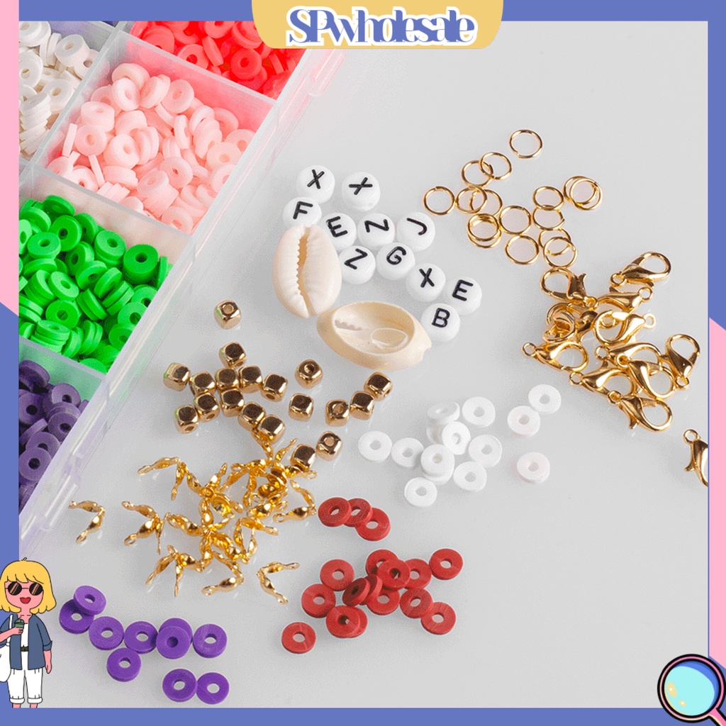 &lt;SPwholesale&gt; 1 Bộ Hạt Xỏ Lỗ Chữ Cái Tiếng Anh Đầy Màu Sắc Làm Trang Sức