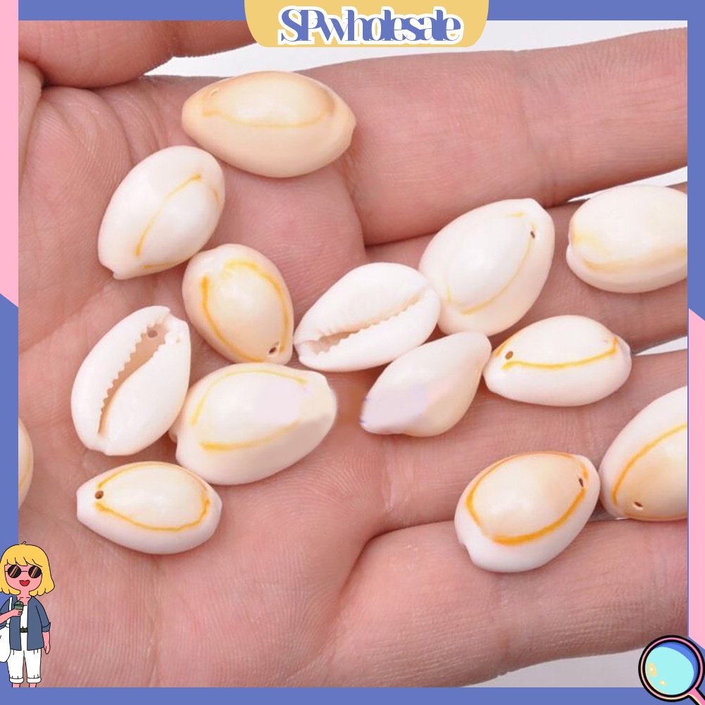 &lt;SPwholesale&gt; Bộ 20 Hạt Xâu Chuỗi Vỏ Sò Tự Nhiên Dùng Làm Trang Sức