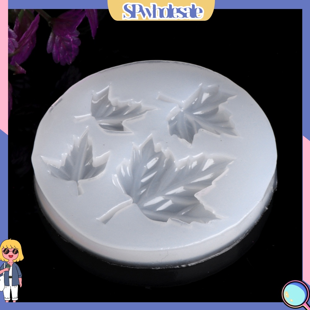 &lt;SPwholesale&gt; Khuôn Silicone Tạo Hình Lá Phong Làm Trang Sức DIY