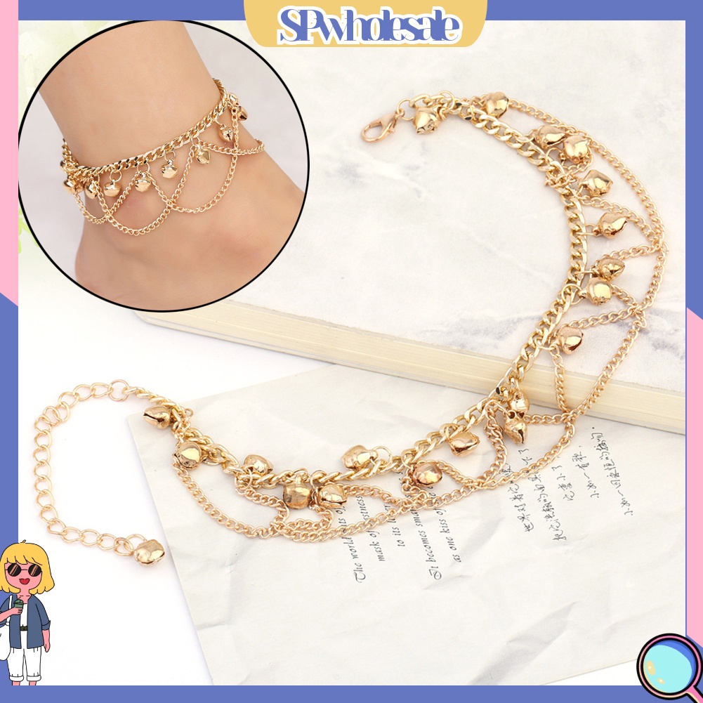 &lt;SPwholesale&gt; Lắc Chân Đính Chuông Hình Giọt Nước Thời Trang Cho Nữ