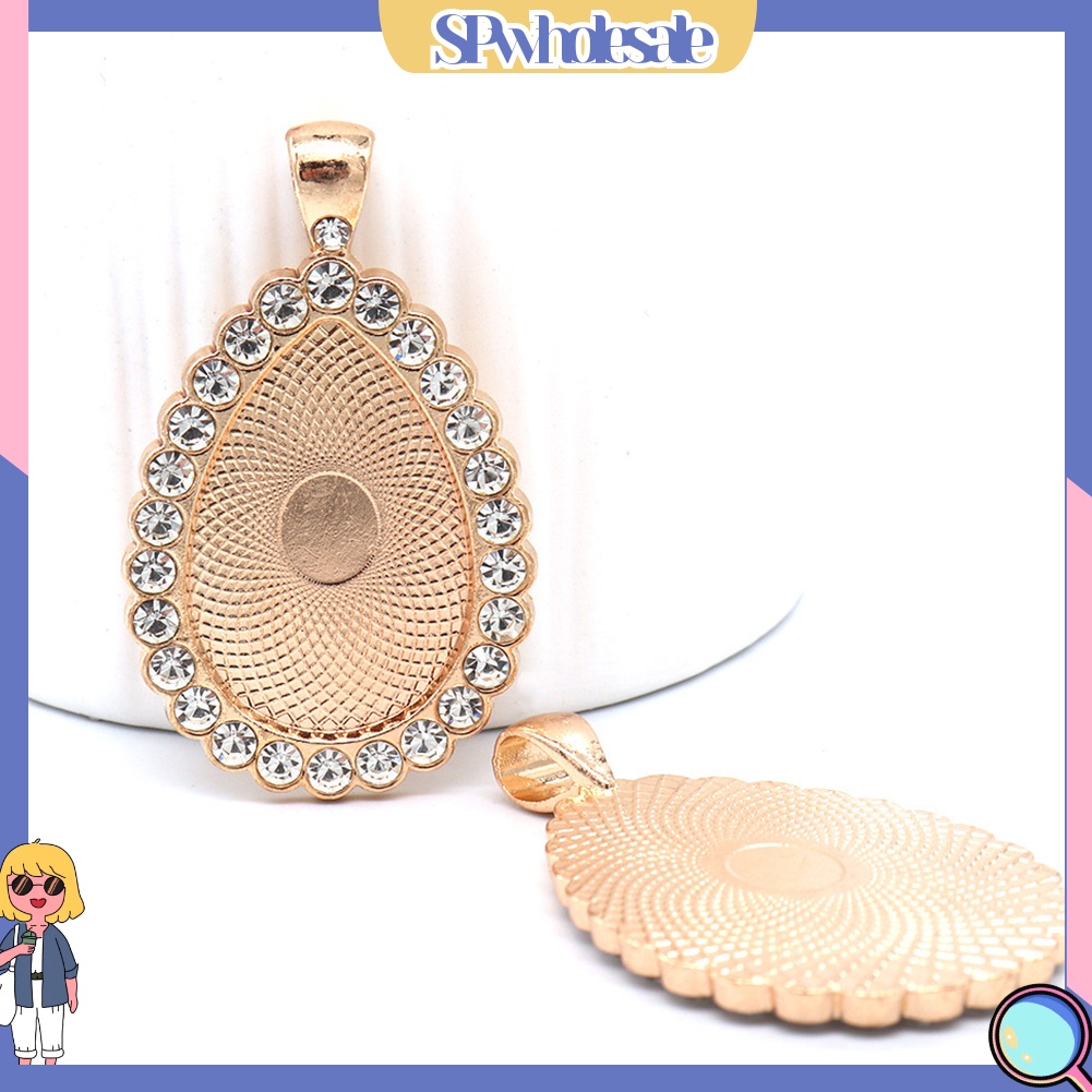 &lt;SPwholesale&gt; Set 15 Mặt Dây Chuyền Hình Học Đính Đá Pha Lê