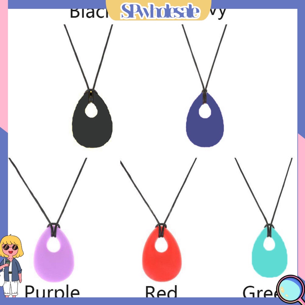 &lt;SPwholesale&gt; Vòng cổ Silicon Chống Cắn Thiết Kế Giọt Nước Mắt Xích Cho Mẹ