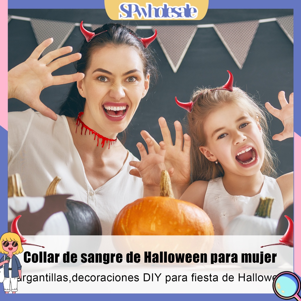 &lt;SPwholesale&gt; Set 2 Kẹp Tóc Sừng Quỷ Hóa Trang Halloween