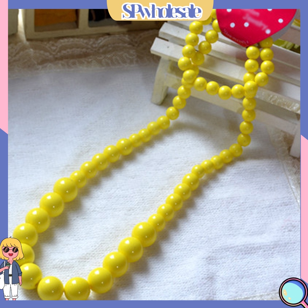 &lt;SPwholesale&gt; Vòng cổ Chuỗi Hạt Nhiều Màu Sắc Phong Cách Công Chúa Cho Bé Gái