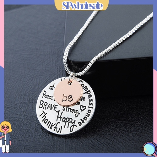 &lt;SPwholesale&gt; Vòng cổ Tình Bạn Hai Mặt Họa Tiết Graffiti