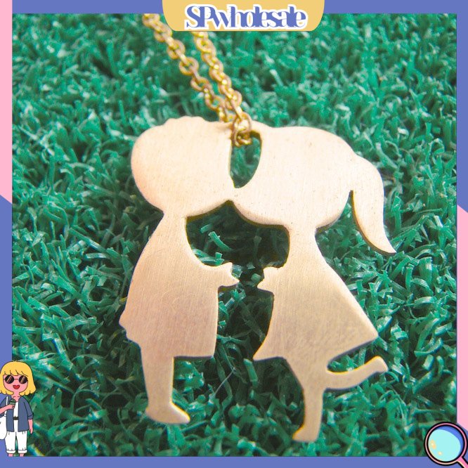 &lt;SPwholesale&gt; Vòng cổ Mặt Hình Nụ Hôn Lãng Mạn Cho Cặp Đôi