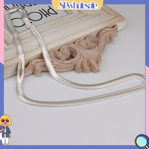 &lt;SPwholesale&gt; Vòng cổ Mạ BạC DạNg RắN 6mm ThờI Trang