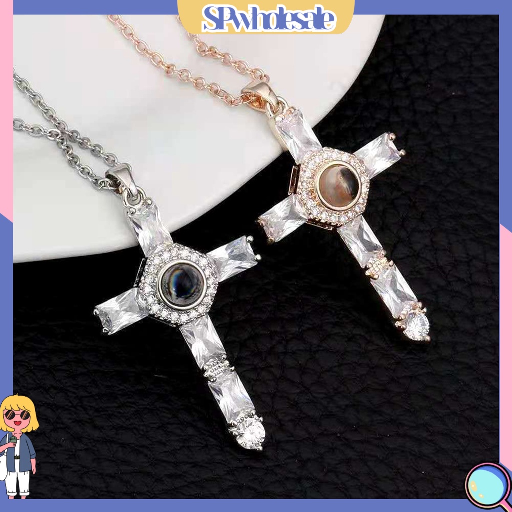 &lt;SPwholesale&gt; Vòng cổ Mặt Thánh Giá Bằng Hợp Kim 100 Ngôn Ngữ I Love You