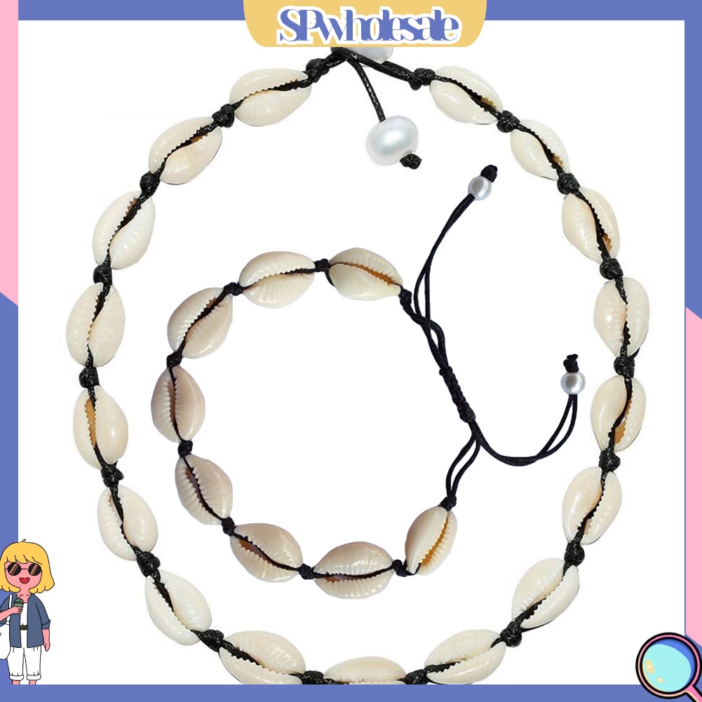 &lt;SPwholesale&gt; Lắc Chân Đính Hạt Ngọc Trai Nhân Tạo Hình Vỏ Sò Thời Trang Cho Nữ