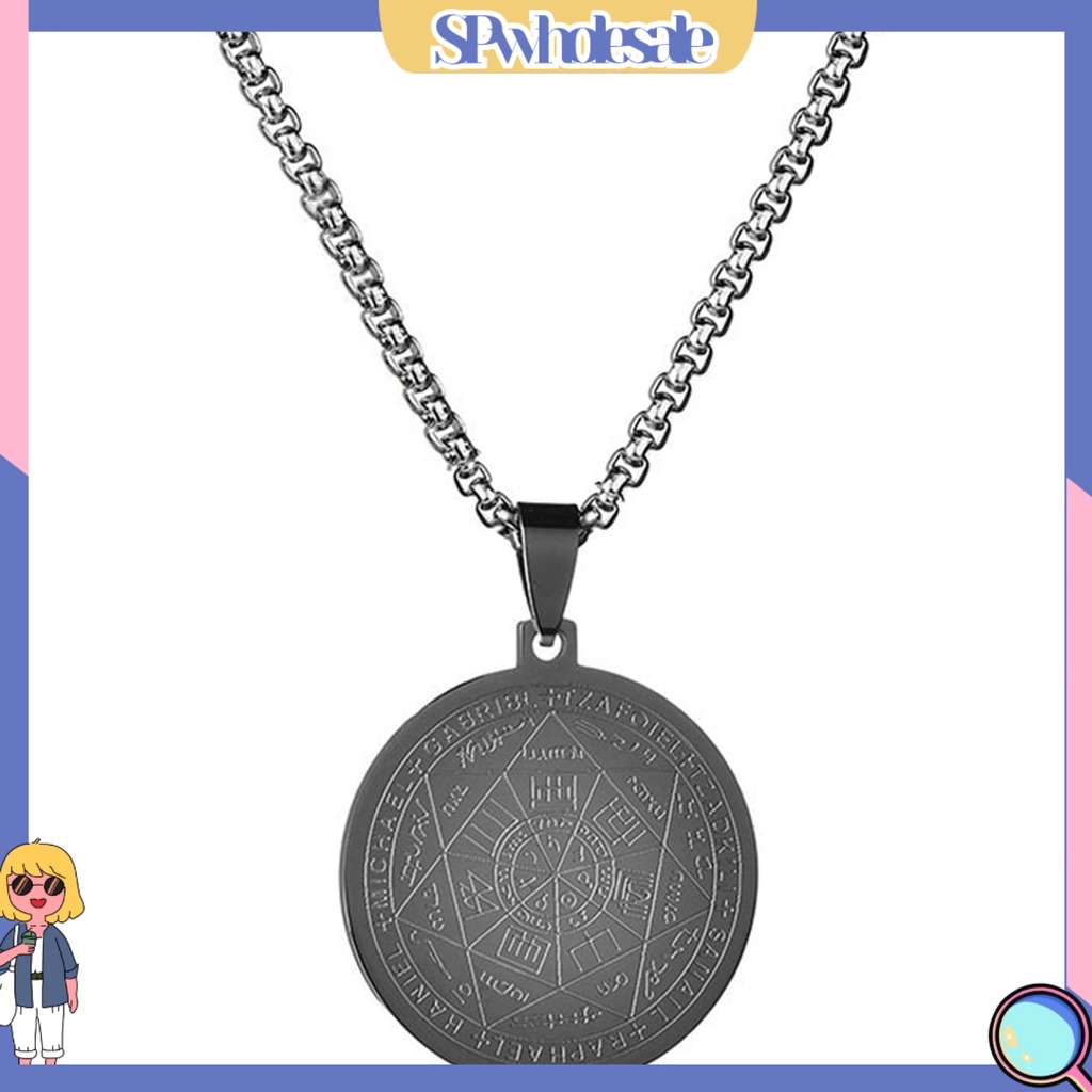 &lt;SPwholesale&gt; Vòng cổ Mặt Tròn Khắc Hình Thiên Thần Độc Đáo Thời Trang