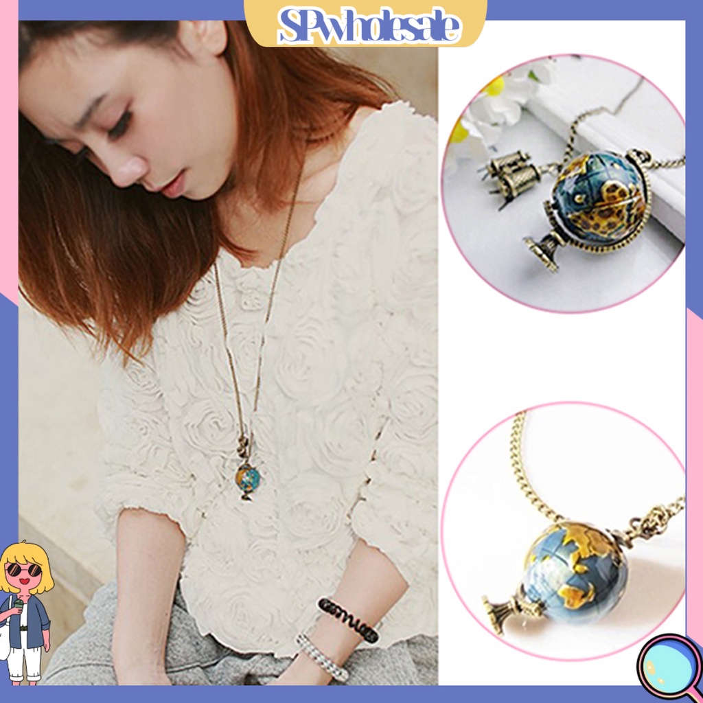 &lt;SPwholesale&gt; Vòng cổ Hợp Kim Mặt Ống Nhòm Xoay Được Sáng Tạo Vintage Cho Nữ