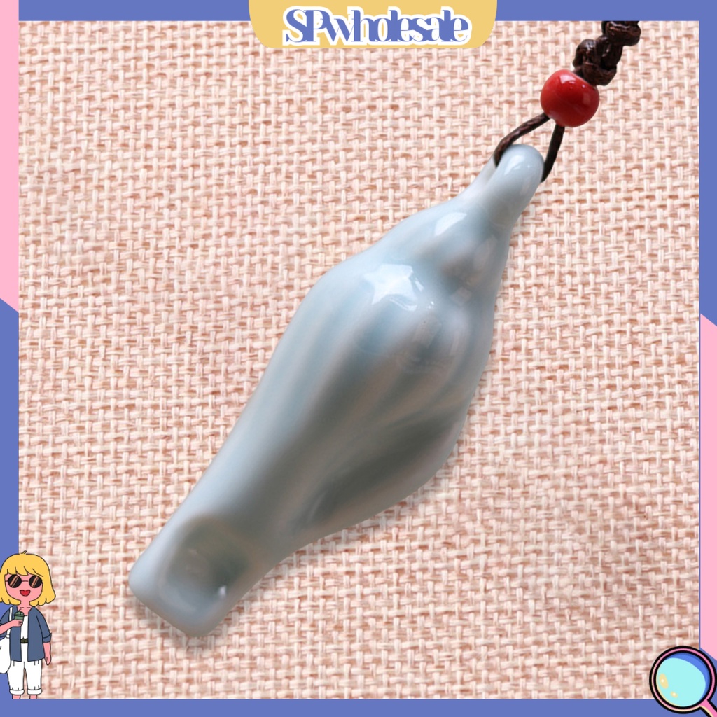 &lt;SPwholesale&gt; Mặt Dây Chuyền Bằng Gốm Sứ Sáng Bóng Phong Cách Retro Làm Thủ Công Phụ Kiện Trang Sức Vòng Cổ Mỗi Ngày