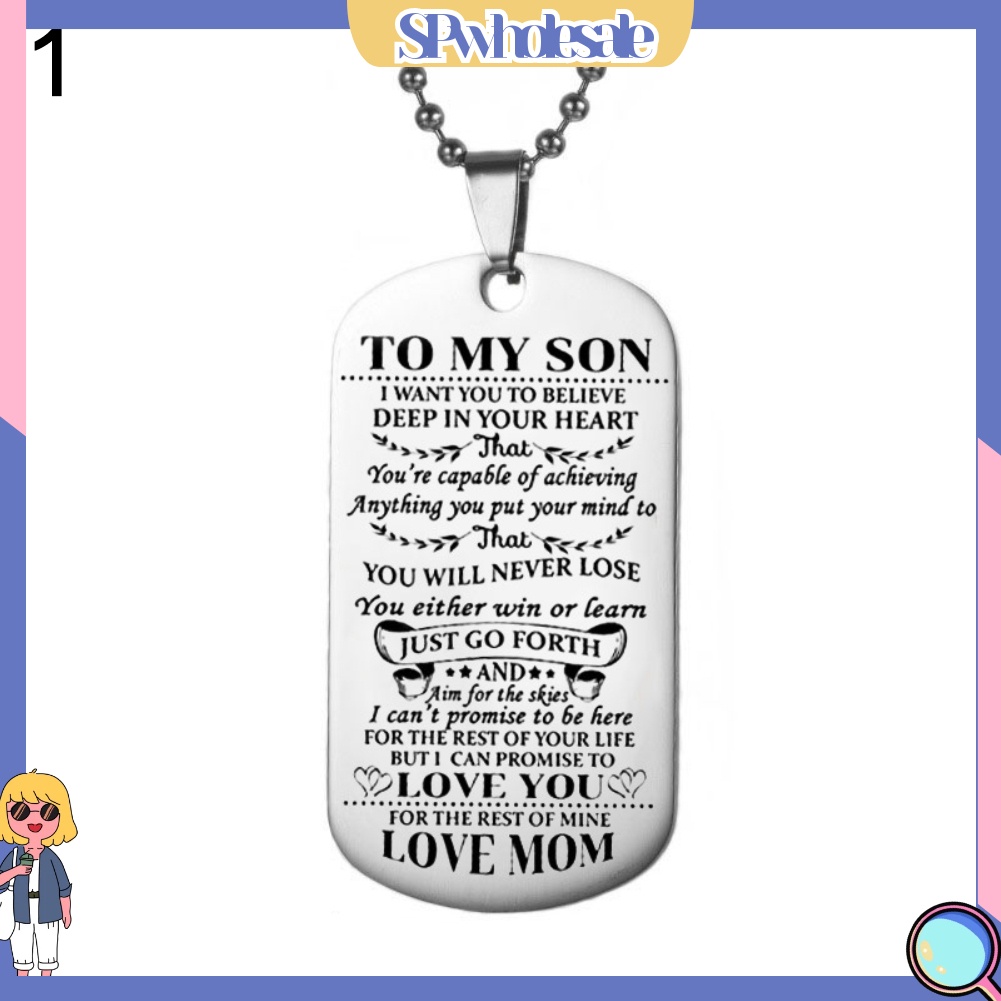 &lt;SPwholesale&gt; Vòng cổ Mặt Chữ To My Son Daughter Bằng Thép Không Gỉ Thời Trang