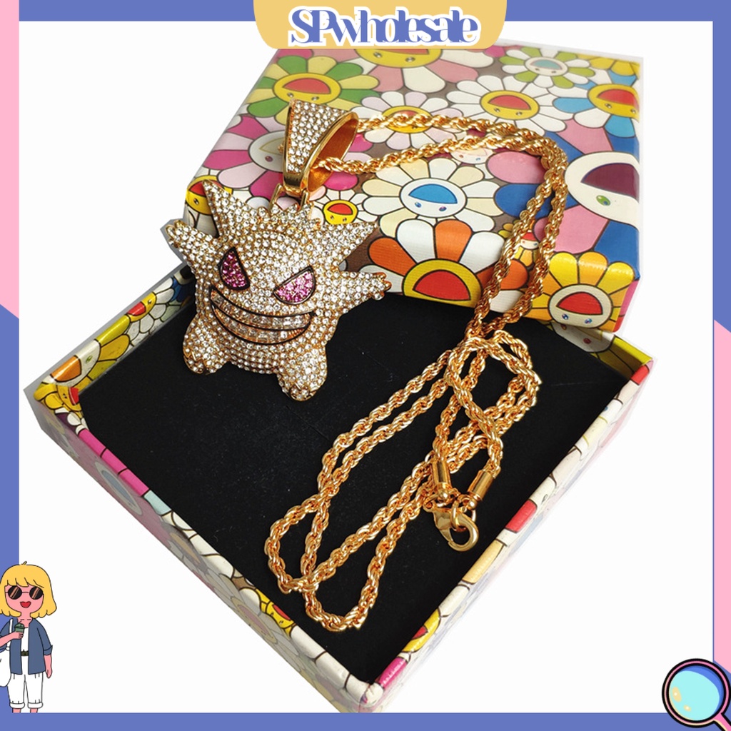 Vòng cổ Mặt Hoạt Hình Elfin Đính Đá Cho Nữ