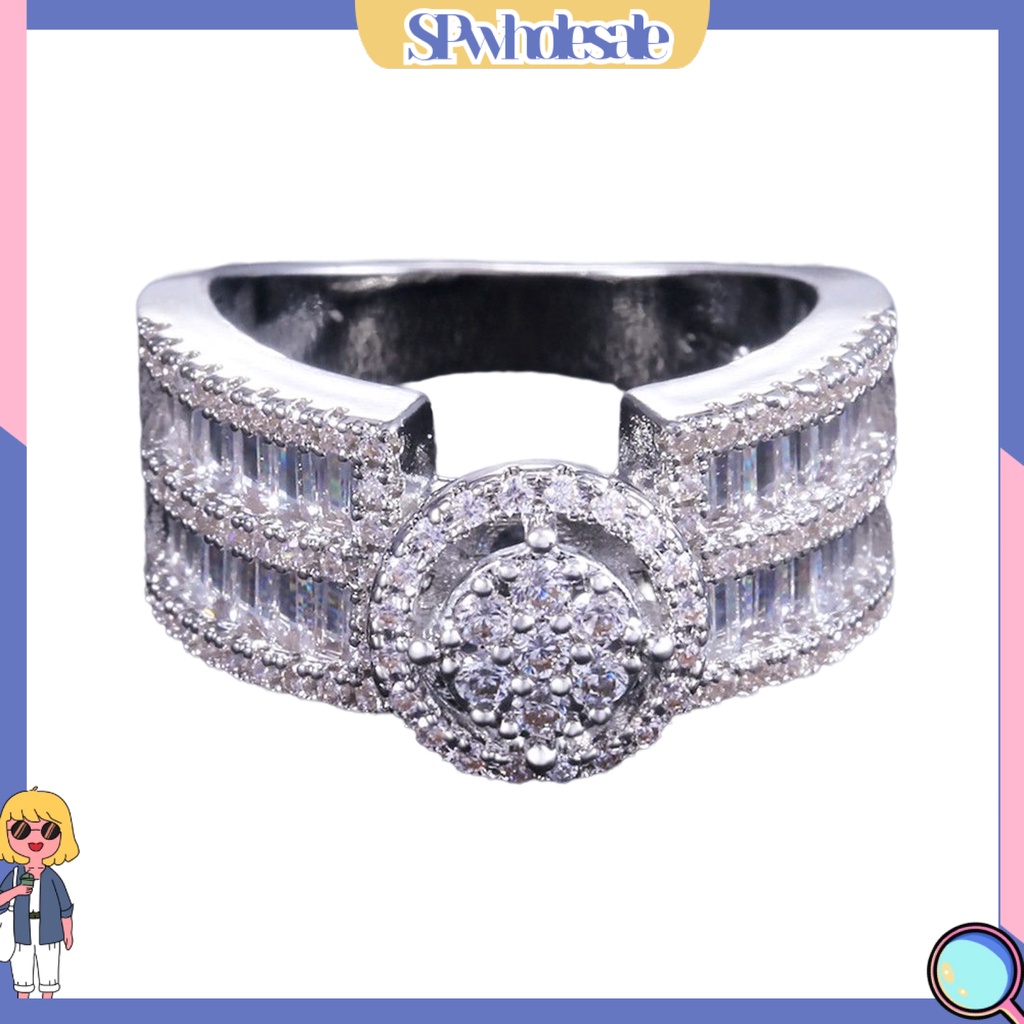 &lt;SPwholesale&gt; Nhẫn Nữ Đính Đá Sang Trọng