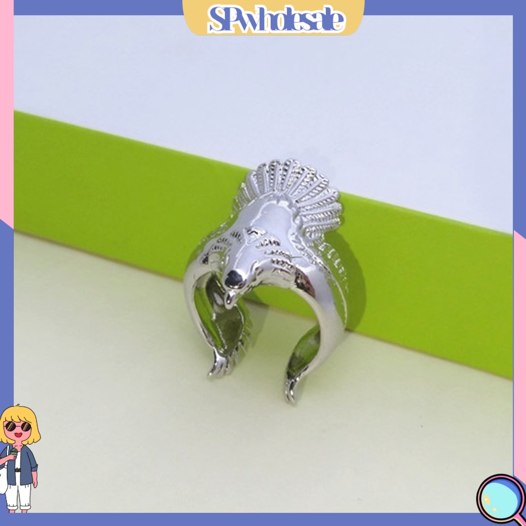 &lt;SPwholesale&gt; Nhẫn Mạ Bạc Hình Đại Bàng Phong Cách Vintage Thời Trang Cho Nam