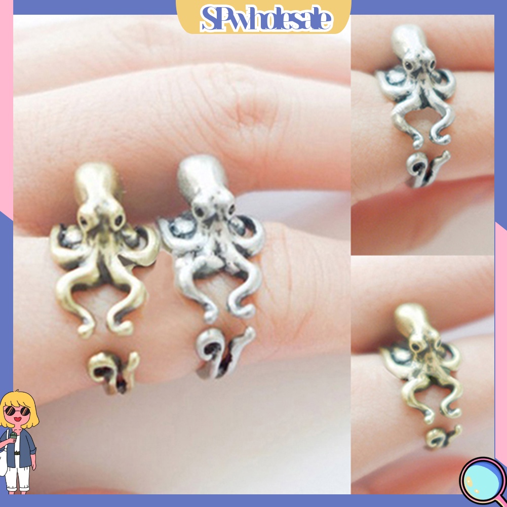 &lt;SPwholesale&gt; Nhẫn Hình Bạch Tuộc Thời Trang Cho Nam Và Nữ