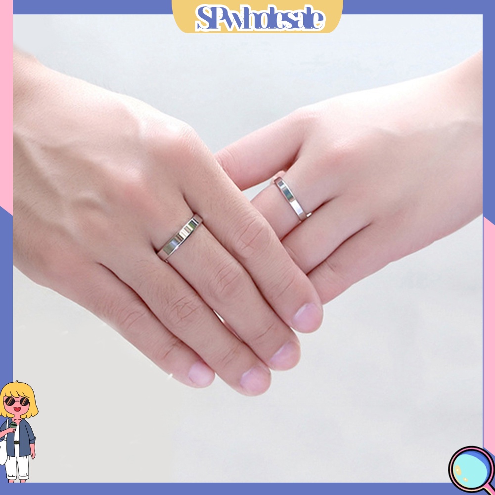 &lt;SPwholesale&gt; Nhẫn Đính Hôn Thiết Kế Tối Giản Cho Nam Và Nữ