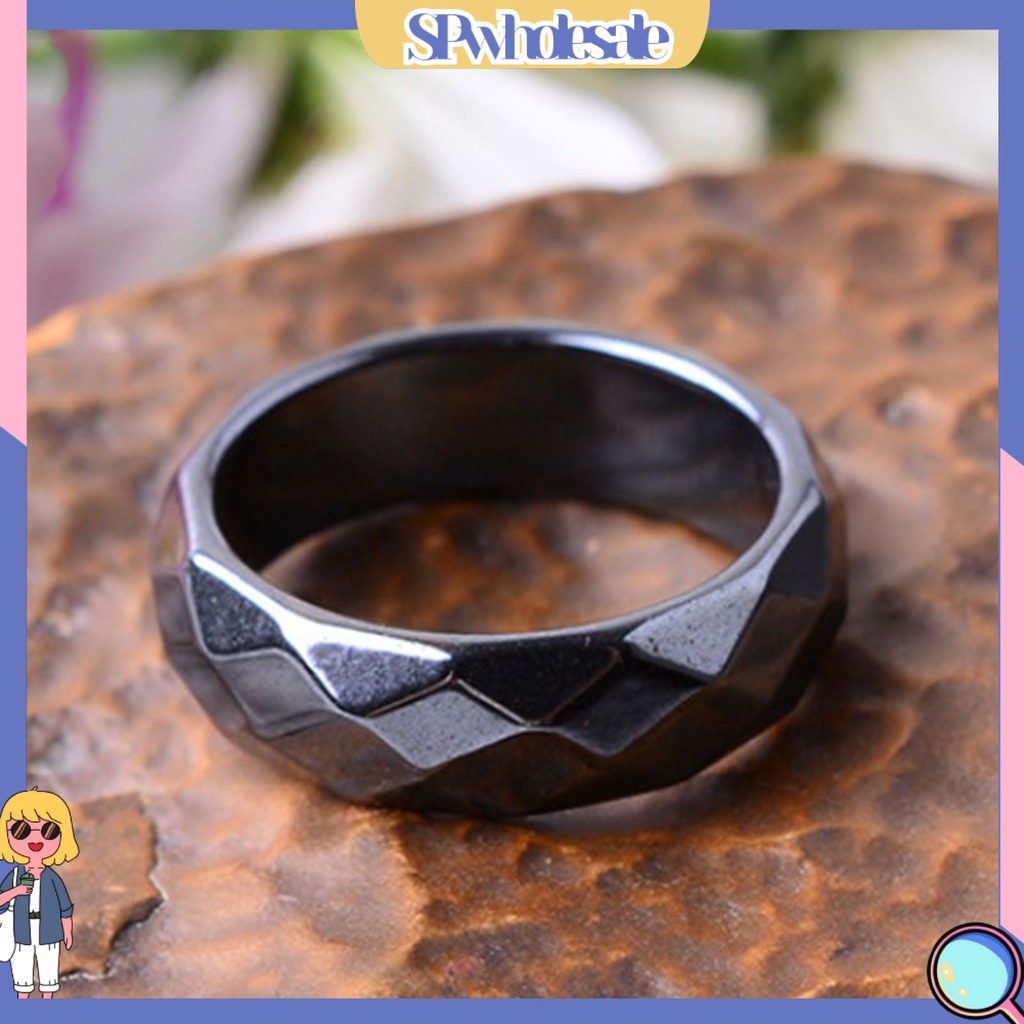 &lt;SPwholesale&gt; Nhẫn Tròn Màu Đen Hợp Thời Trang Cho Dating &lt; SPwholesale &gt;