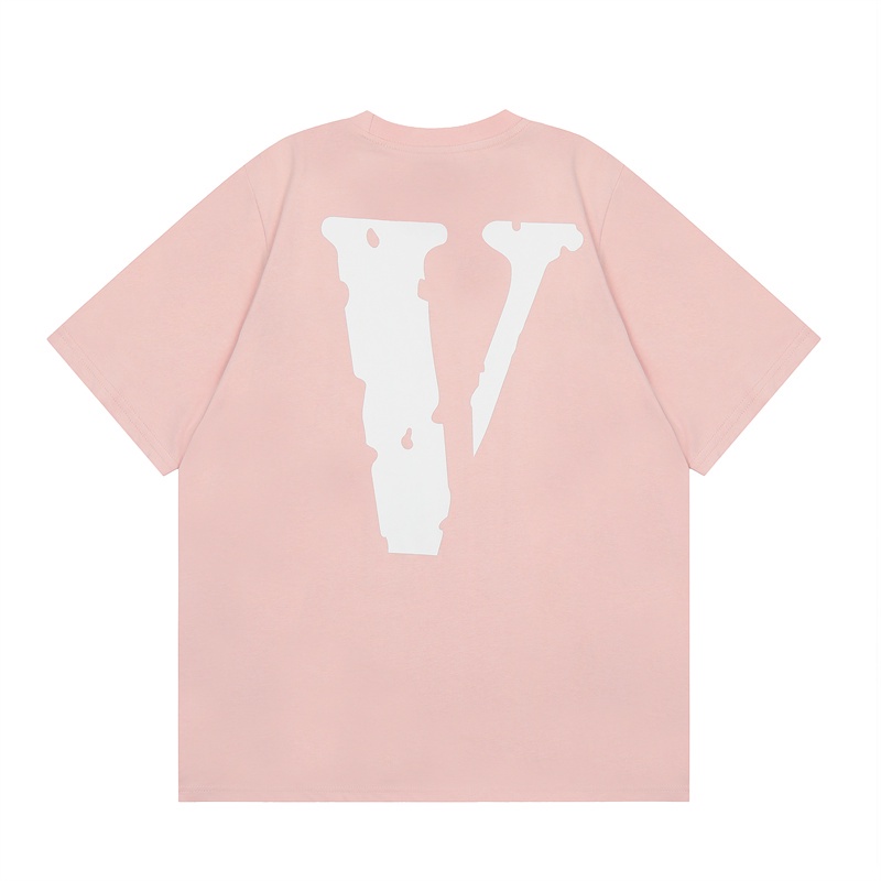 Áo Thun Cotton Tay Ngắn In Chữ Vlone Lớn Thời Trang Đường Phố Cho Nam Và Nữ