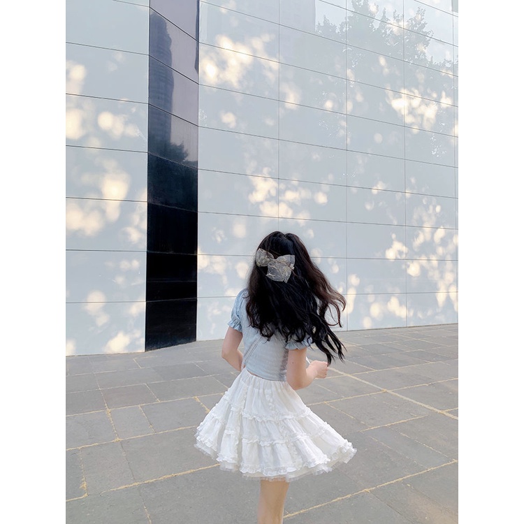 [F &amp; X] Chân Váy Chữ a Xếp Tầng Eo Cao Nhỏ Nhắn Tươi Tắn Phong Cách Hàn Quốc Nhật Bản Mùa Hè Mới Cho Nữ