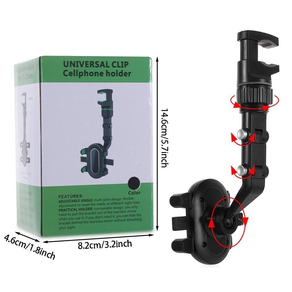 Giá Đỡ Điện Thoại Di Động Đa Năng Xoay 360 Độ° Giá Đỡ Điện Thoại Gắn Kính Chiếu Hậu Xe Hơi Thiết Kế Xoay Được Tiện Dụng