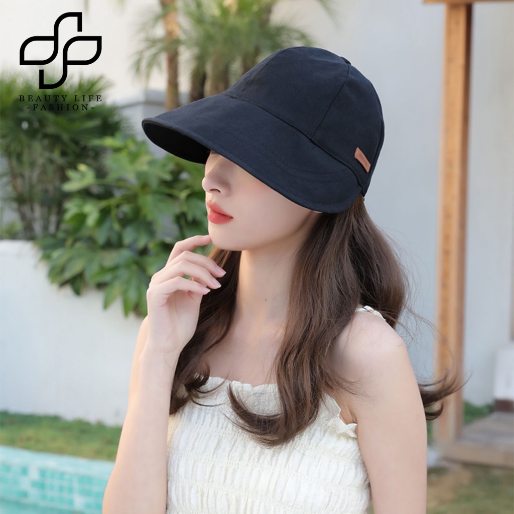 Nón Tai Bèo Rộng Vành Chống Tia UV Màu Sắc Đơn Giản Dành Cho Nữ