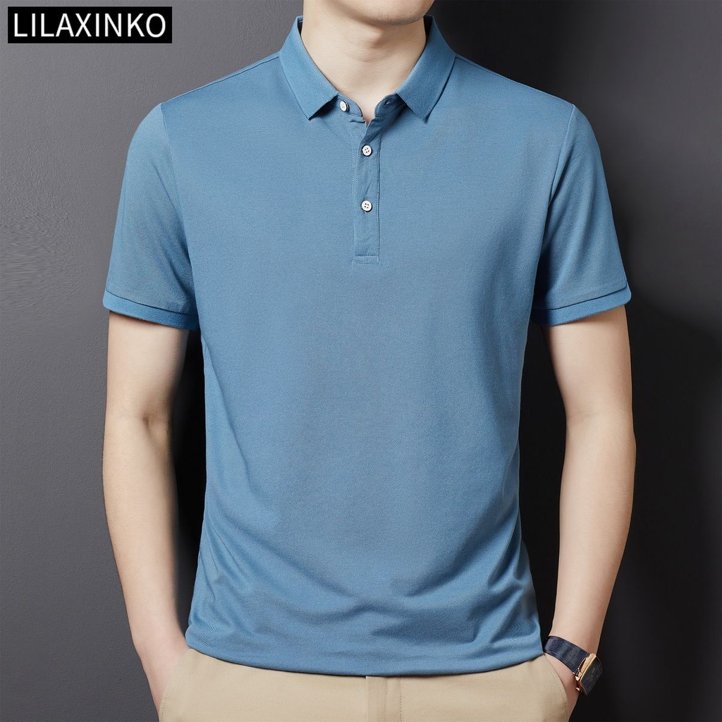 Áo Thun Polo Cotton Tay Ngắn 7 Màu Trơn Đơn Giản Thời Trang Cho Nam