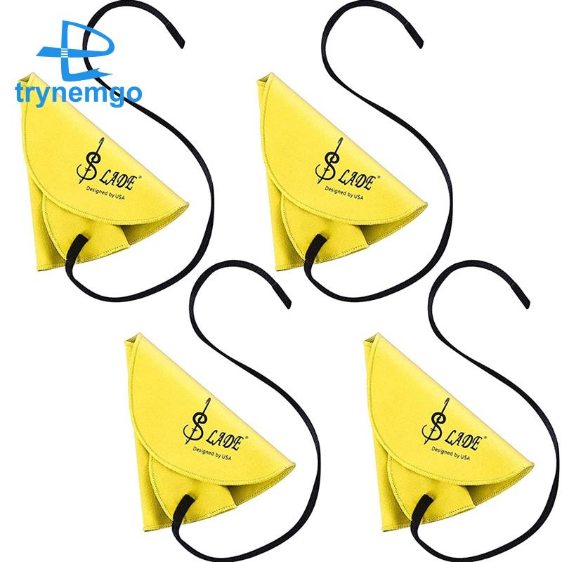 Set 4 Khăn Vải Lau Nhạc Cụ Kèn Clarinet Màu Vàng