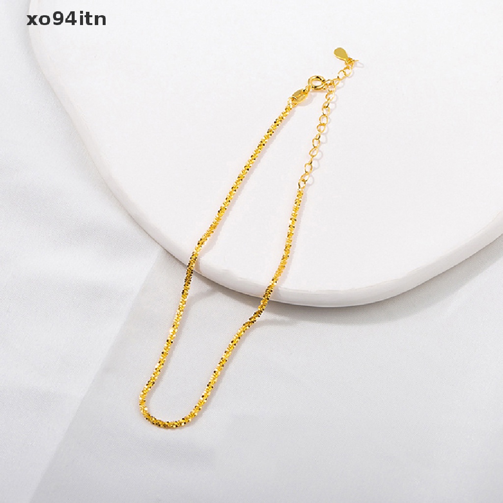 Lắc Chân Dạng Chuỗi Hạt Lấp Lánh Tối Giản Cho Nữ