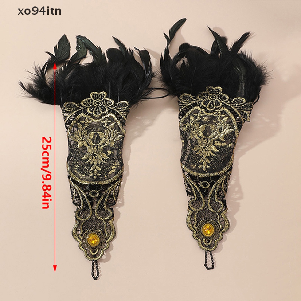 Găng Tay Ren Hở Ngón Thời Trang Gothic