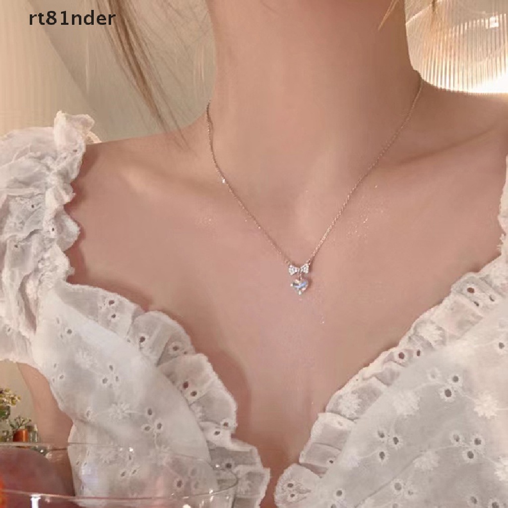 Rt Vòng cổ Mặt Trái Tim Zircon Lấp Lánh Thời Trang Dự Tiệc Ngọt Ngào Cho Nữ n