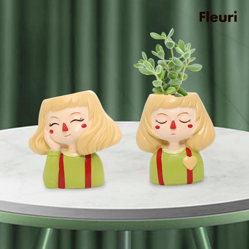 Set 2 Chậu Hoa Trang Trí Phòng Ngủ Cho Bé Gái